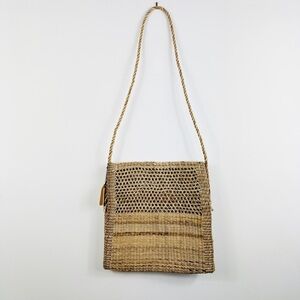 Los Tejedores plantain fiber crossbody bag